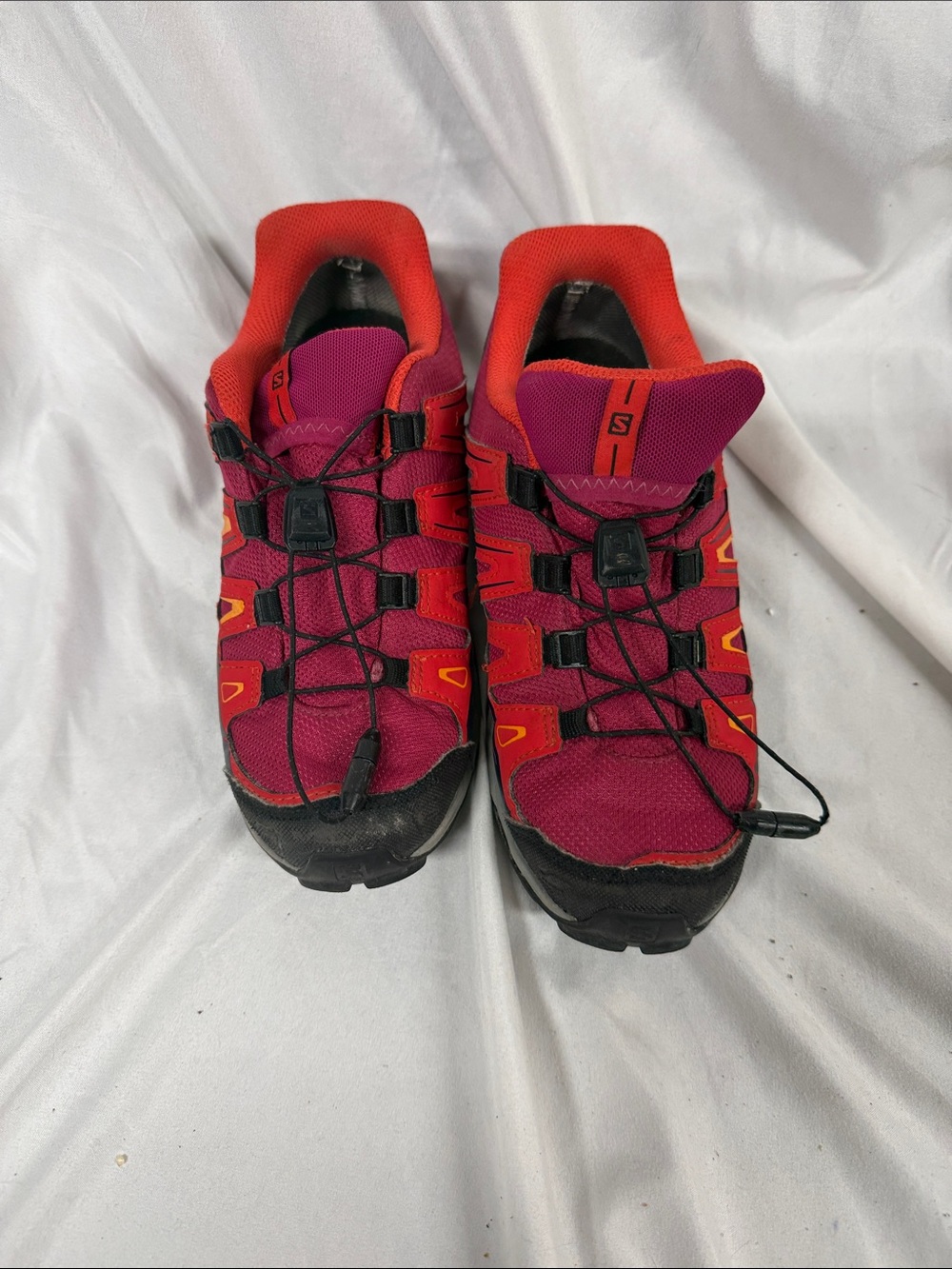 Kids Salomon Trail Sneakers in Red and Pink - Performance Outdoor Shoes